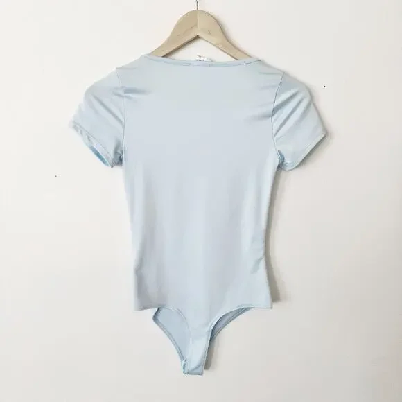 Live in the Moment blue square neck bodysuit XS - Picture 3 of 3
